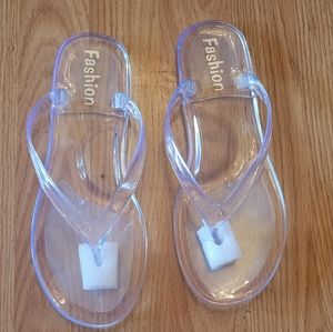 Clear fashion sandals, this slide fits small, fits like size 9